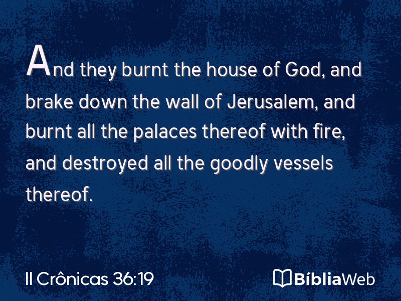 II Crônicas 36:19 em imagem para compartilhar