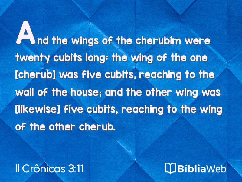 II Crônicas 3:11 em imagem para compartilhar