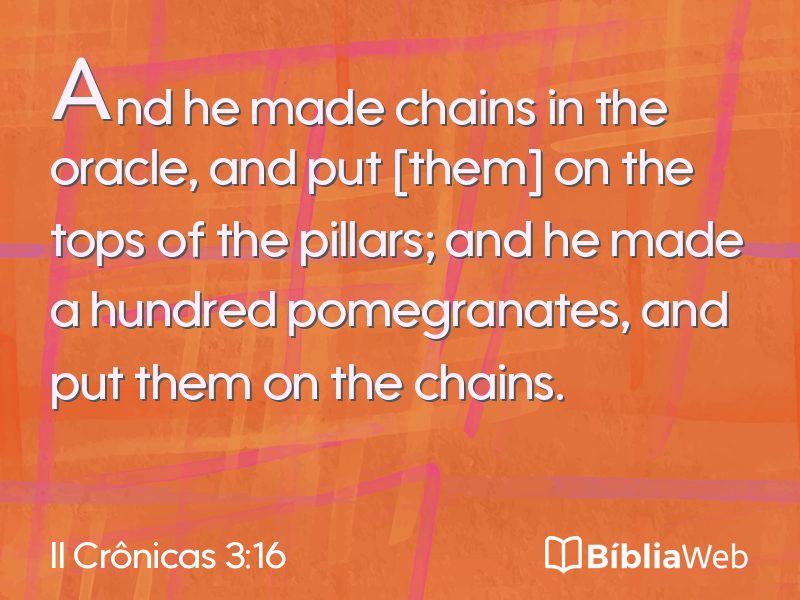 II Crônicas 3:16 em imagem para compartilhar