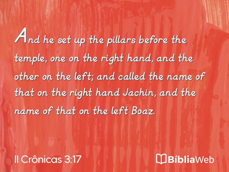 II Crônicas 3:17 em imagem para compartilhar