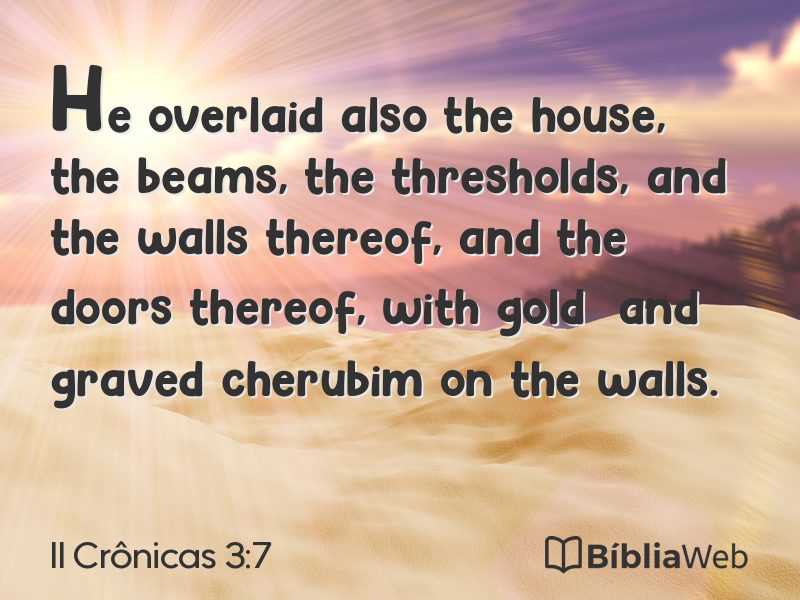 II Crônicas 3:7 em imagem para compartilhar