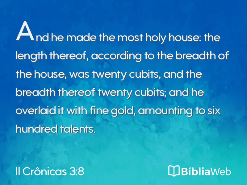 II Crônicas 3:8 em imagem para compartilhar