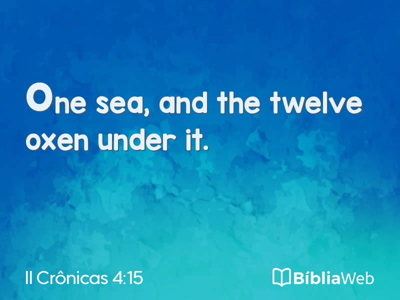 II Crônicas 4:15 em imagem para compartilhar