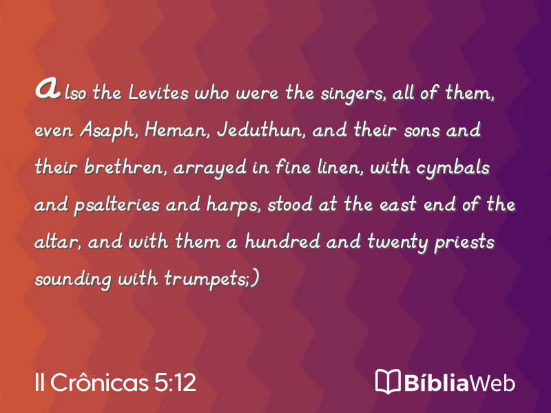 II Crônicas 5:12 em imagem para compartilhar