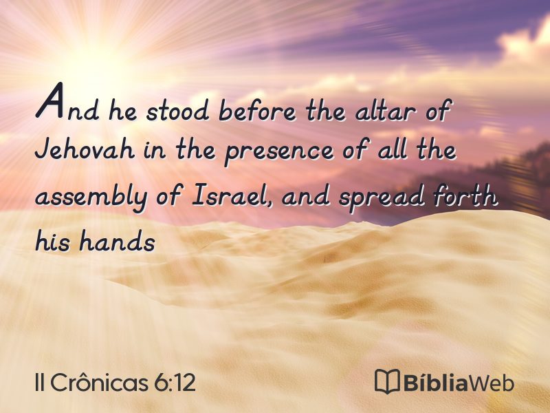II Crônicas 6:12 em imagem para compartilhar