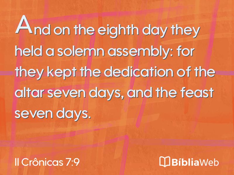 II Crônicas 7:9 em imagem para compartilhar