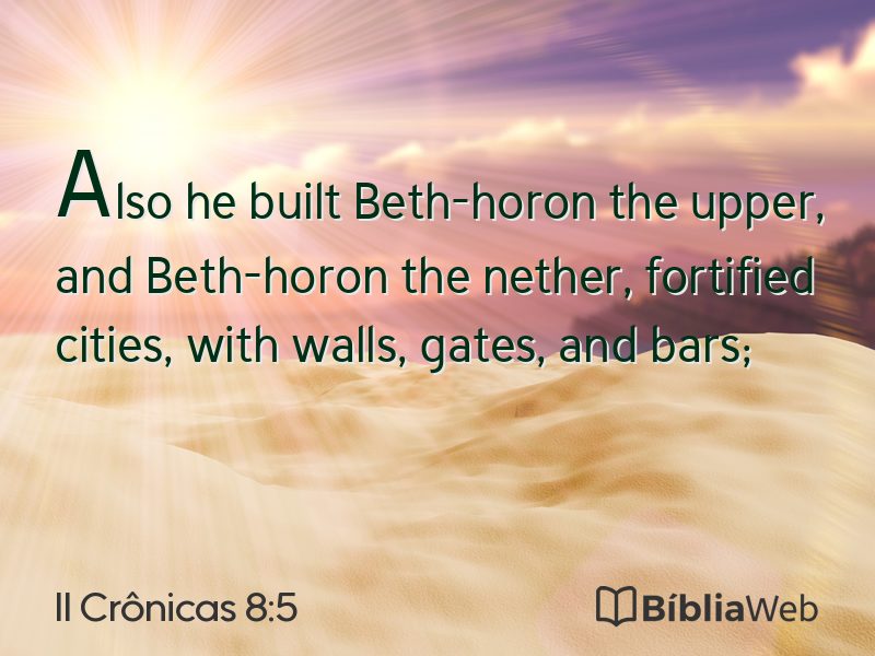 II Crônicas 8:5 em imagem para compartilhar