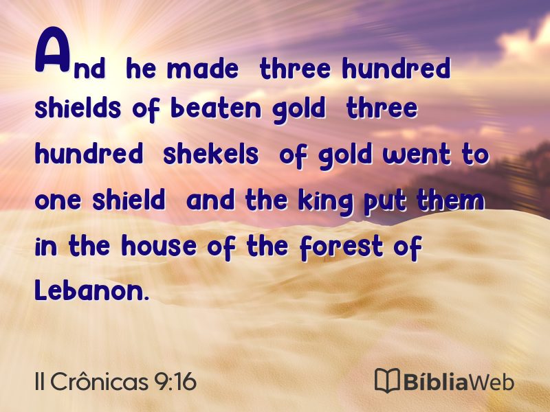 II Crônicas 9:16 em imagem para compartilhar