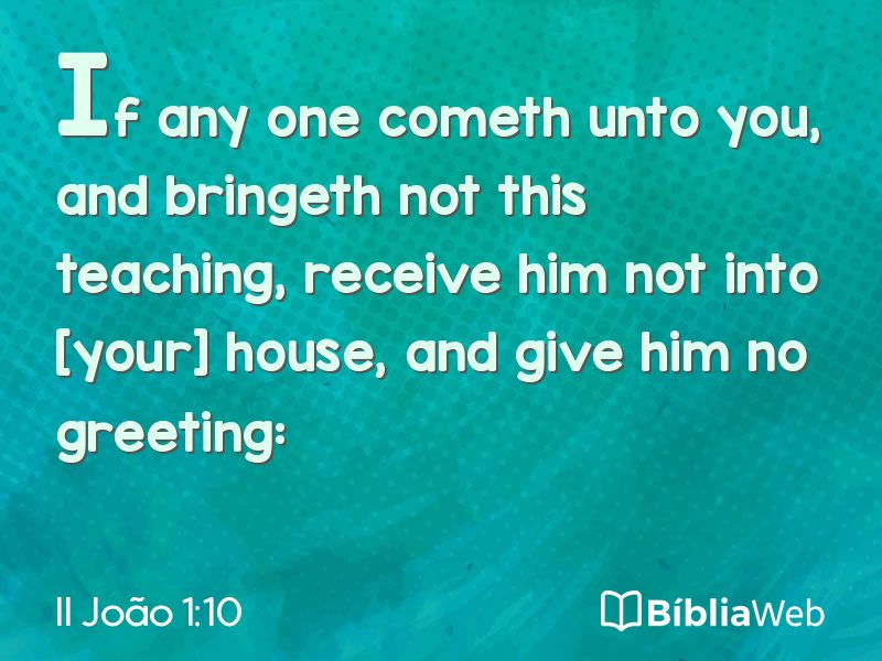 II João 1:10 em imagem para compartilhar