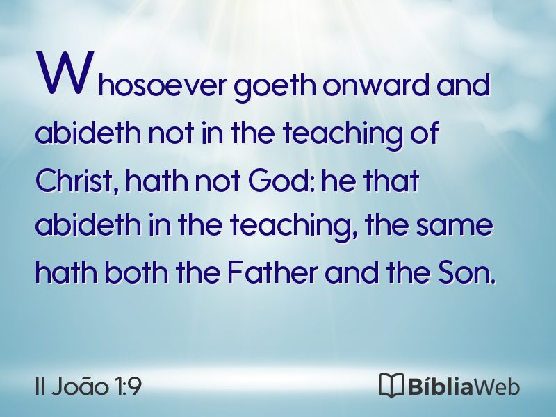 II João 1:9 em imagem para compartilhar