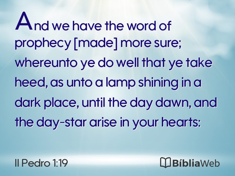 II Pedro 1:19 em imagem para compartilhar