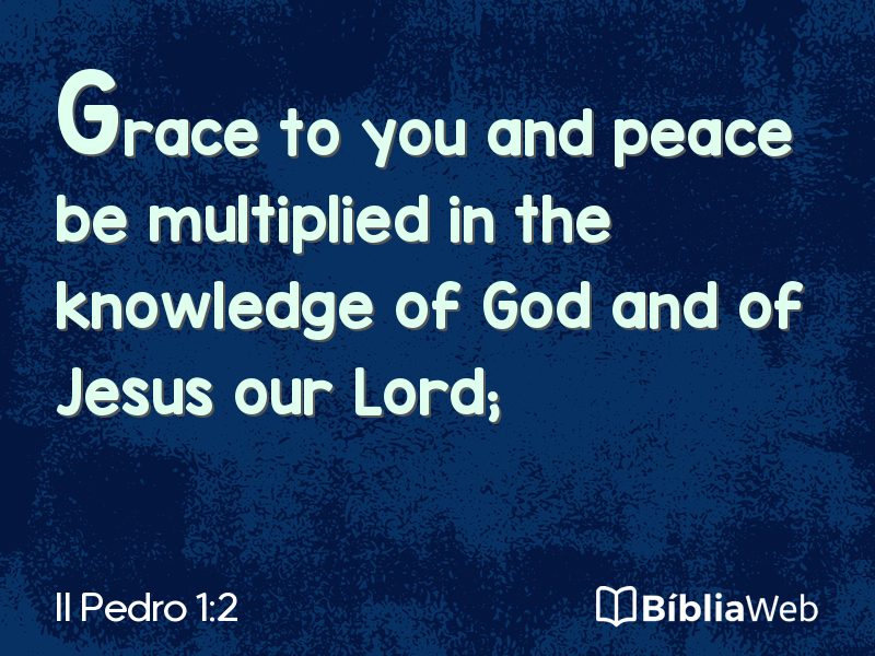 II Pedro 1:2 em imagem para compartilhar