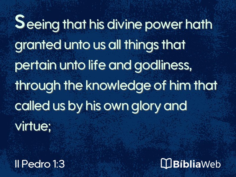 II Pedro 1:3 em imagem para compartilhar