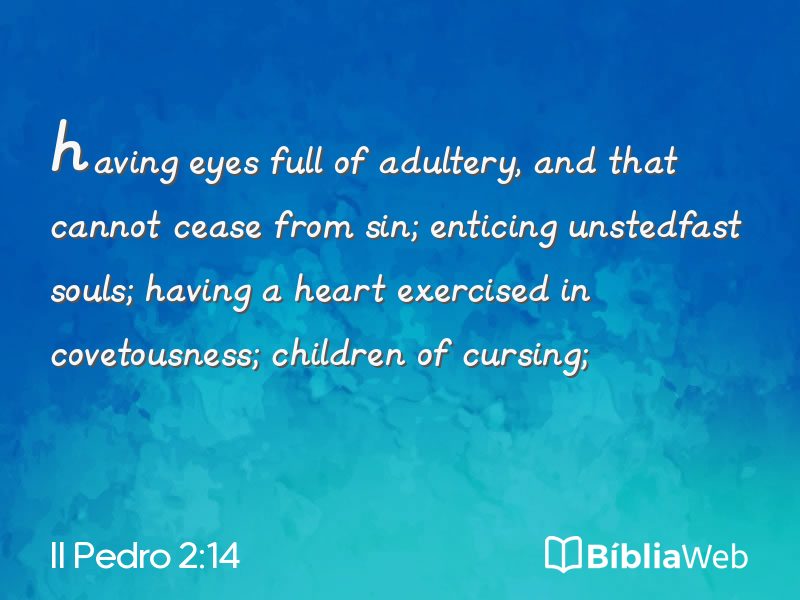 II Pedro 2:14 em imagem para compartilhar
