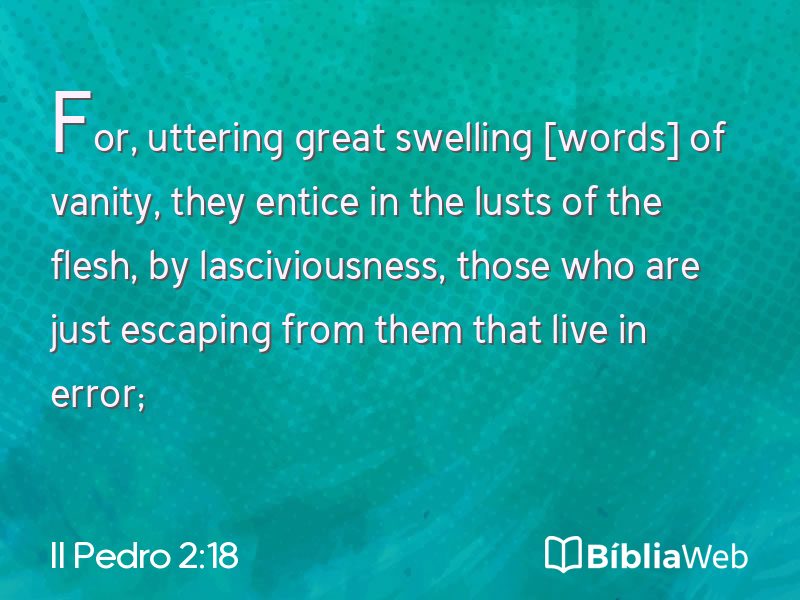 II Pedro 2:18 em imagem para compartilhar