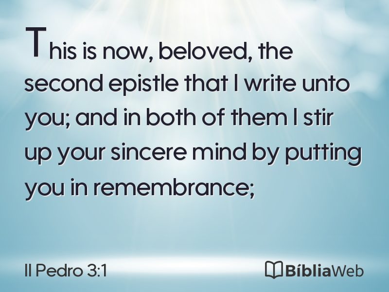 II Pedro 3:1 em imagem para compartilhar