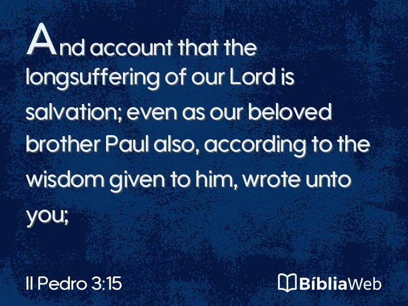II Pedro 3:15 em imagem para compartilhar