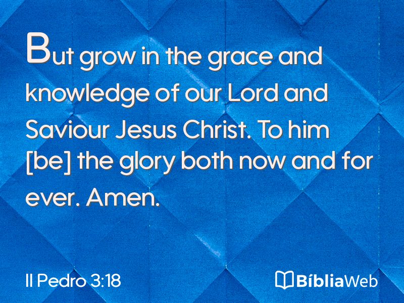 II Pedro 3:18 em imagem para compartilhar