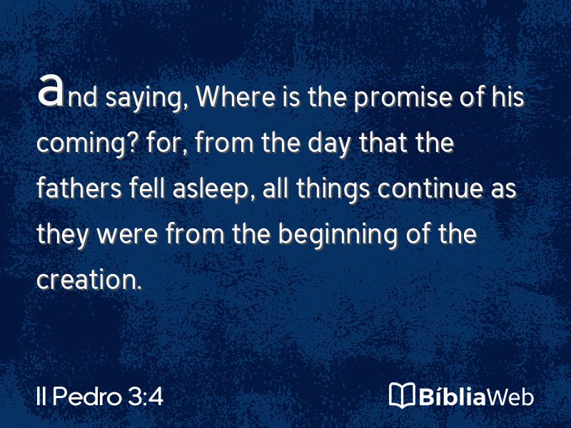 II Pedro 3:4 em imagem para compartilhar