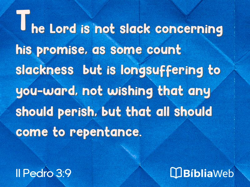 II Pedro 3:9 em imagem para compartilhar