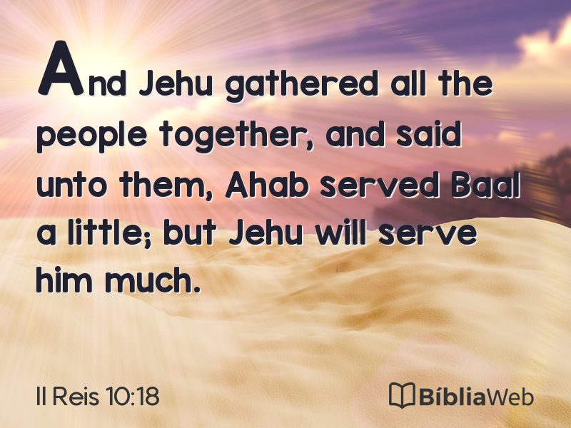 II Reis 10:18 em imagem para compartilhar