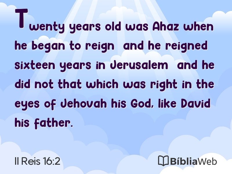 II Reis 16:2 em imagem para compartilhar