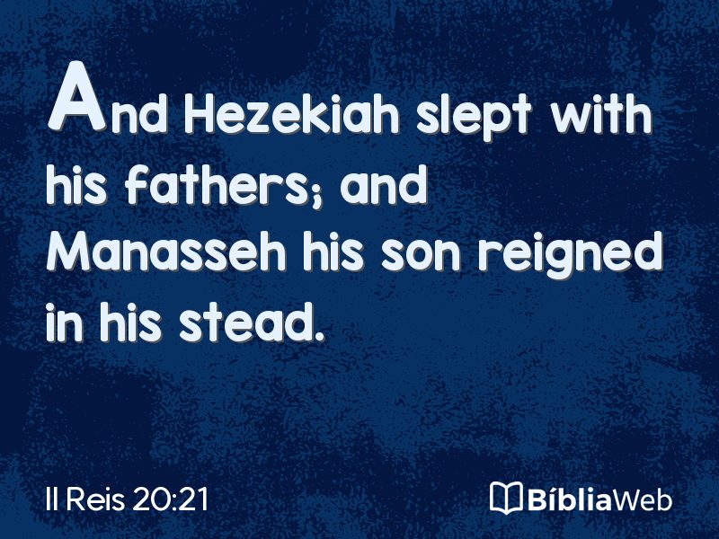 II Reis 20:21 em imagem para compartilhar