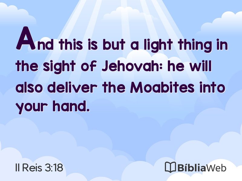 II Reis 3:18 em imagem para compartilhar