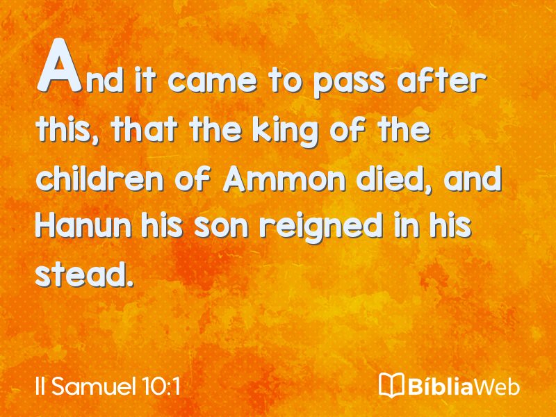 II Samuel 10:1 em imagem para compartilhar