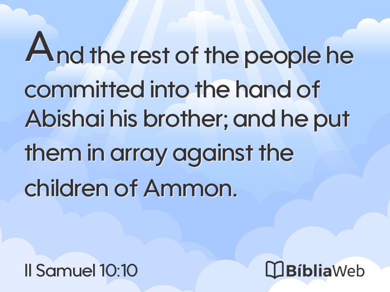 II Samuel 10:10 em imagem para compartilhar
