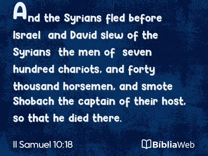 II Samuel 10:18 em imagem para compartilhar