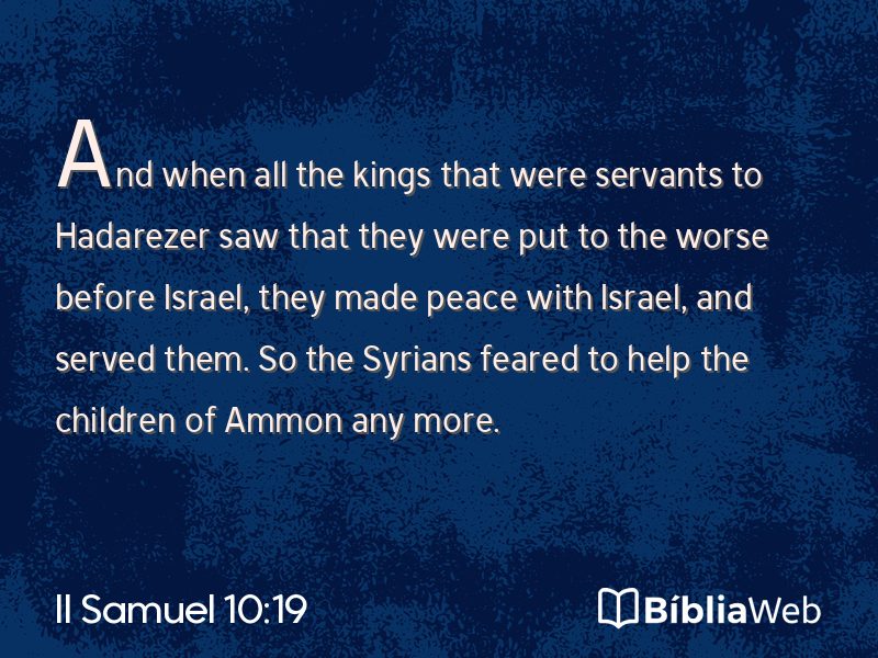 II Samuel 10:19 em imagem para compartilhar