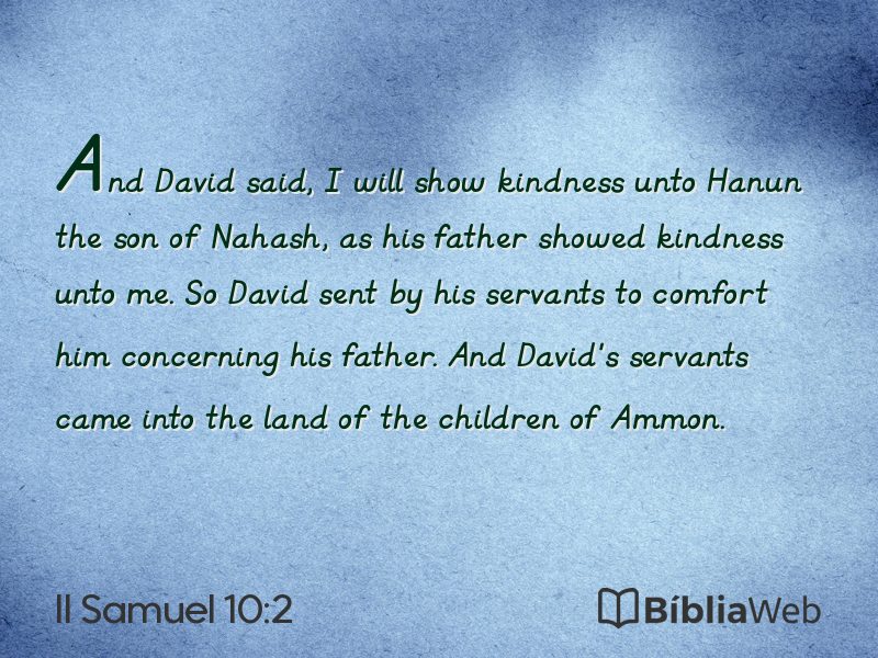II Samuel 10:2 em imagem para compartilhar