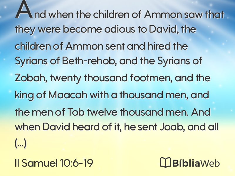 II Samuel 10:6-19 em imagem para compartilhar