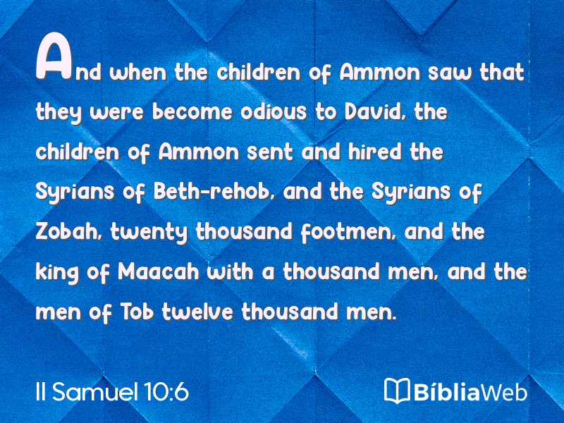 II Samuel 10:6 em imagem para compartilhar