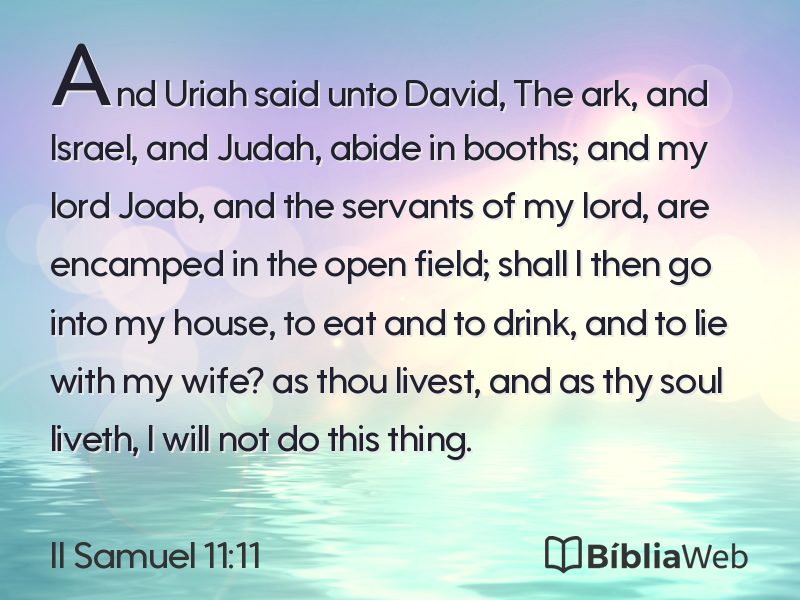 II Samuel 11:11 em imagem para compartilhar