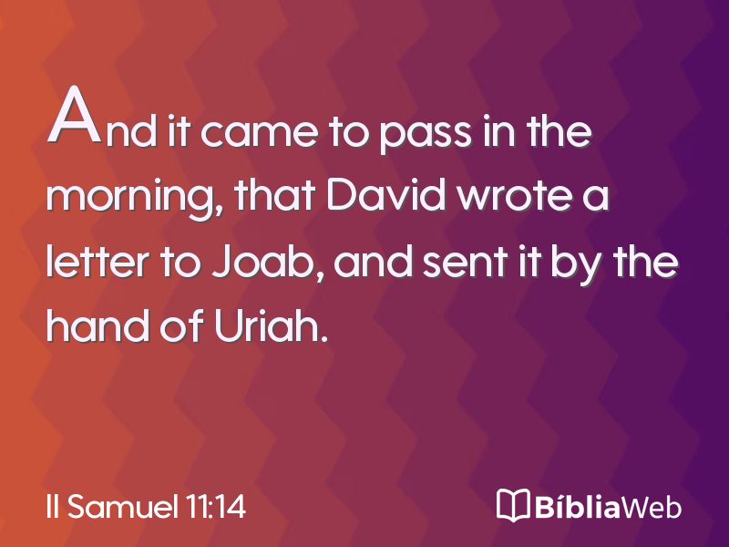 II Samuel 11:14 em imagem para compartilhar