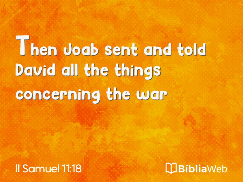 II Samuel 11:18 em imagem para compartilhar