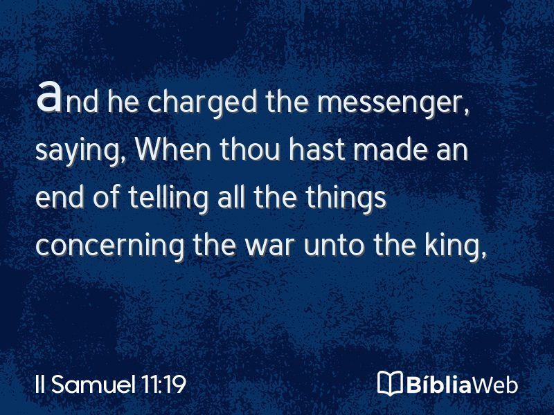 II Samuel 11:19 em imagem para compartilhar