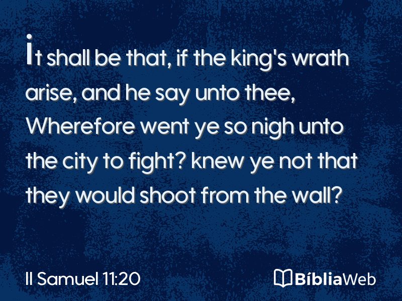 II Samuel 11:20 em imagem para compartilhar