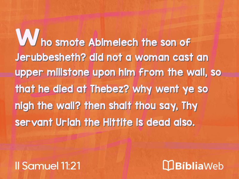 II Samuel 11:21 em imagem para compartilhar