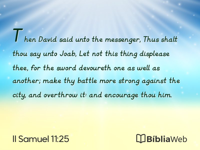 II Samuel 11:25 em imagem para compartilhar