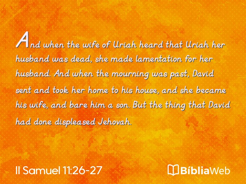 II Samuel 11:26-27 em imagem para compartilhar