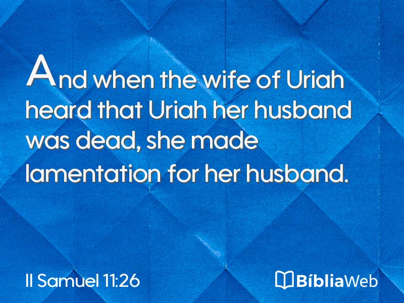 II Samuel 11:26 em imagem para compartilhar