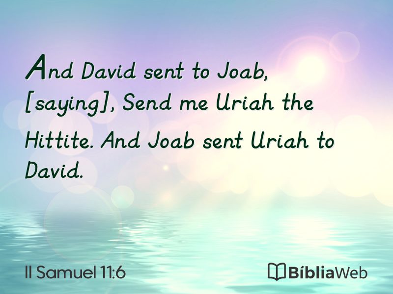 II Samuel 11:6 em imagem para compartilhar