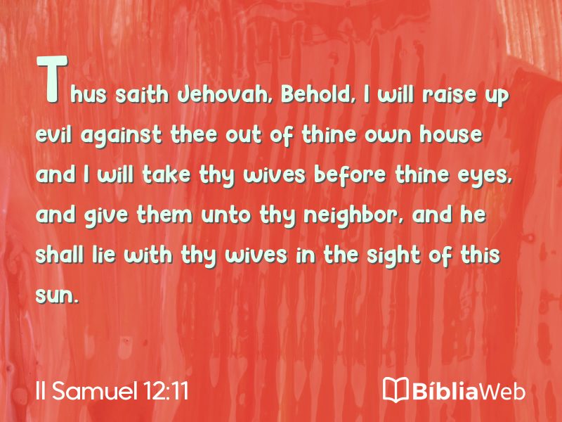 II Samuel 12:11 em imagem para compartilhar