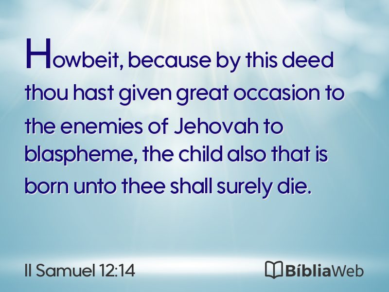 II Samuel 12:14 em imagem para compartilhar