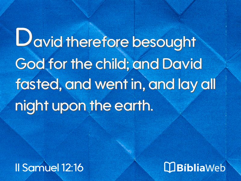 II Samuel 12:16 em imagem para compartilhar