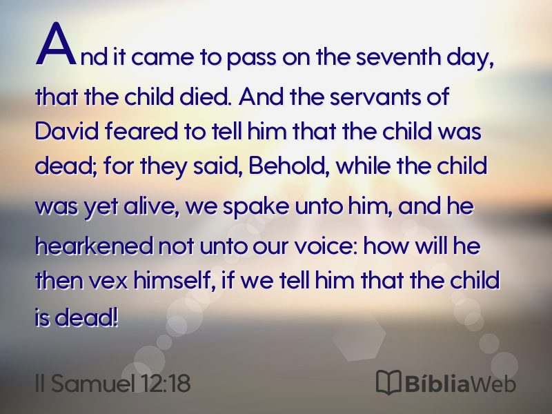 II Samuel 12:18 em imagem para compartilhar
