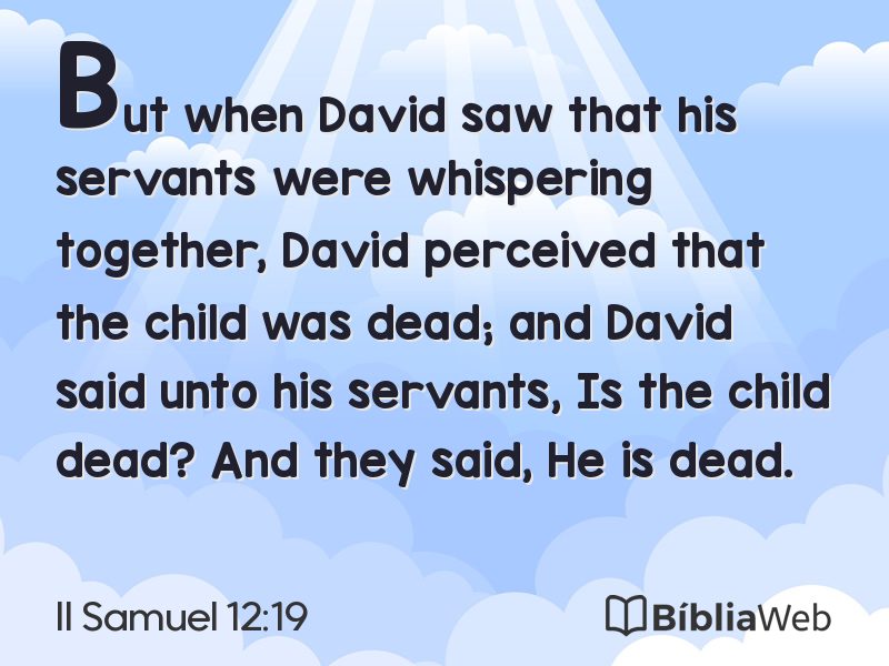 II Samuel 12:19 em imagem para compartilhar